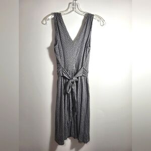 LOFT gray with black lines mini dress   women's S  #2008